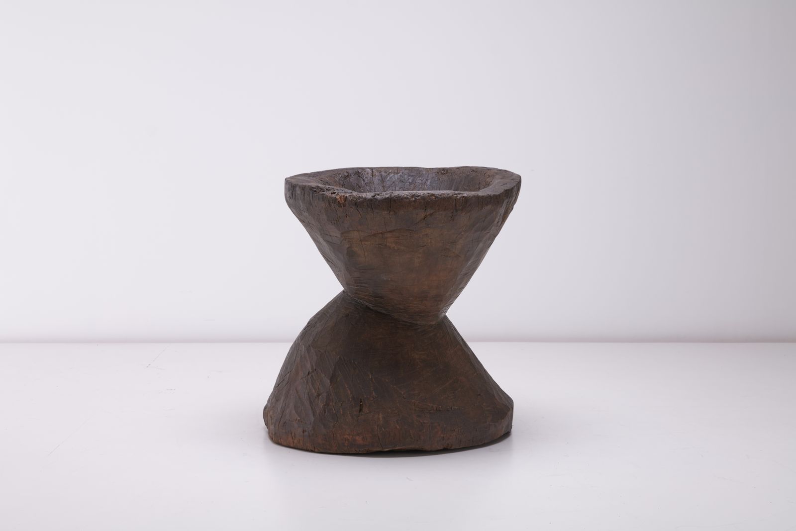 6750.0 Tribal, Nagaland Large Sculptural Mortar , Early 20th Century photo
