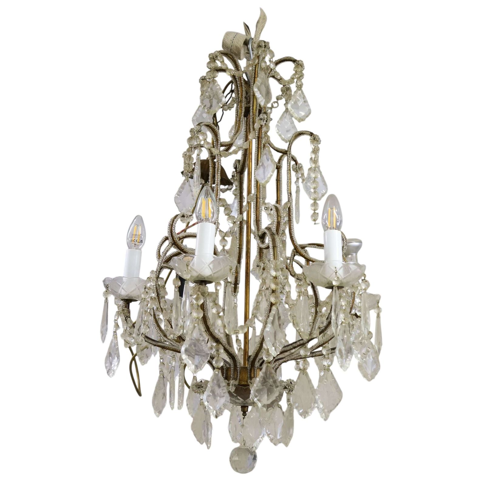 Grand Scale English 20th Century Chandelier Circa 1940s