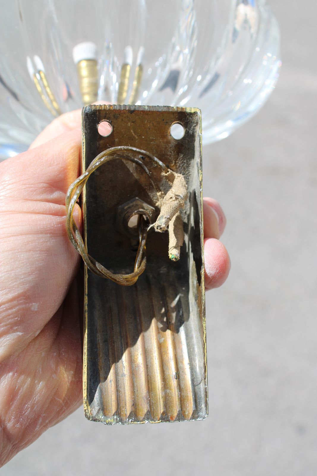 Pair Of Barovier 1940 Murano Wall Lamps Brass Parts photo vintage