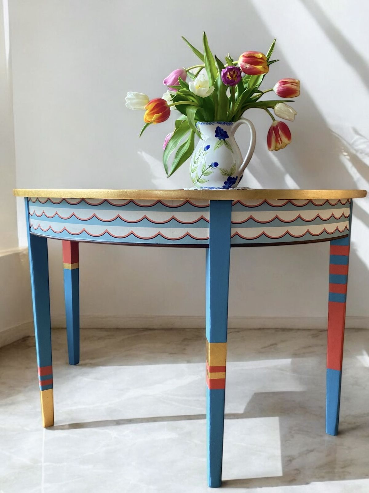 Upcycled Mahogany Hallway Table photo for sale