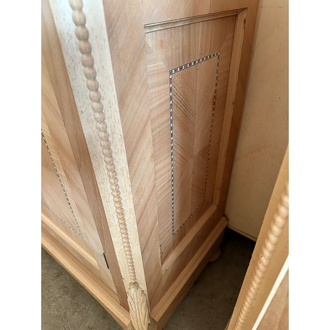 Walnut Cupboard With Cherry Inlays In Natural Raw Wood photo 5800.0