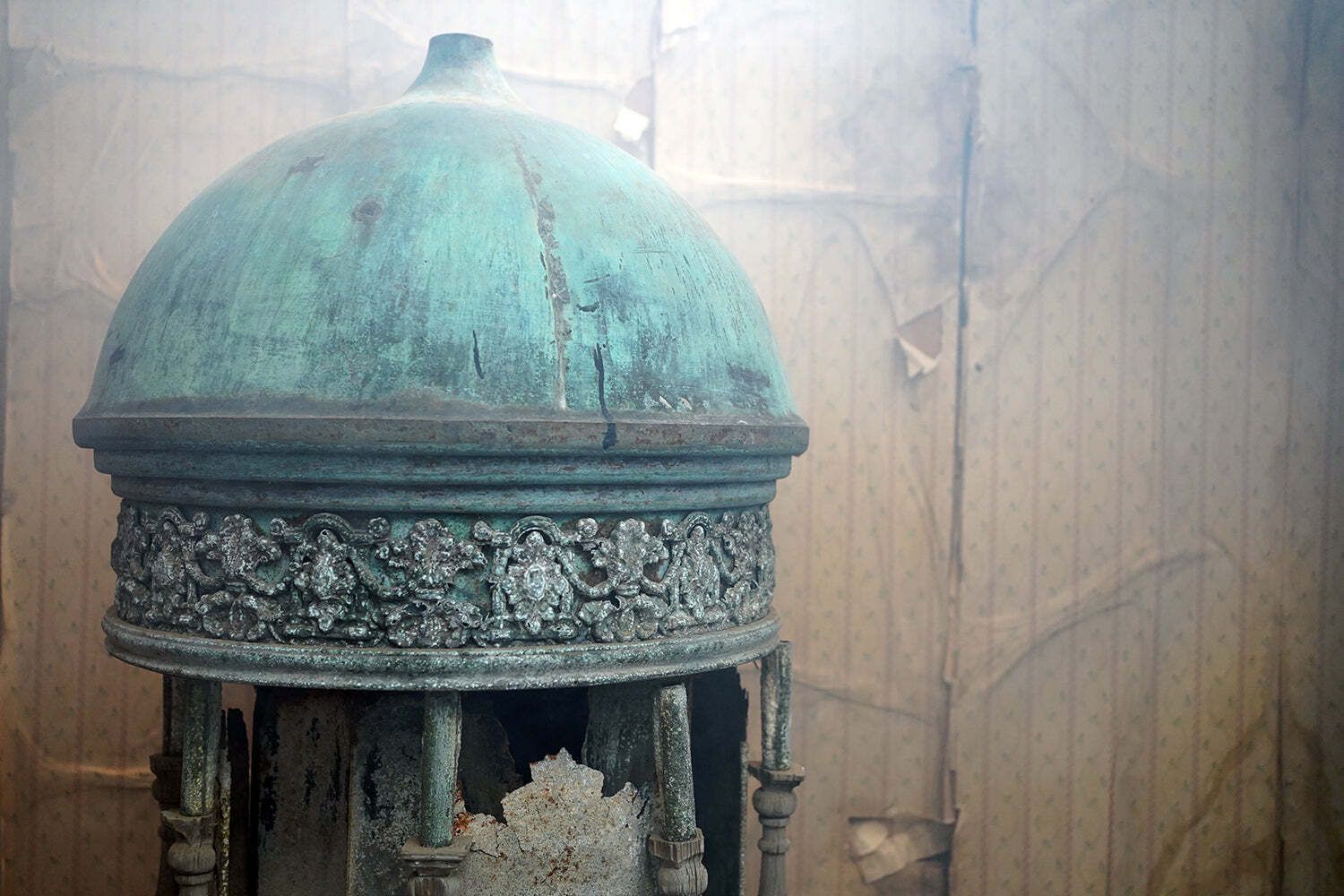 photo furniture A Grecian Style Copper & Pine Domed Architectural Cupola C.1870; Ex Codford Manor