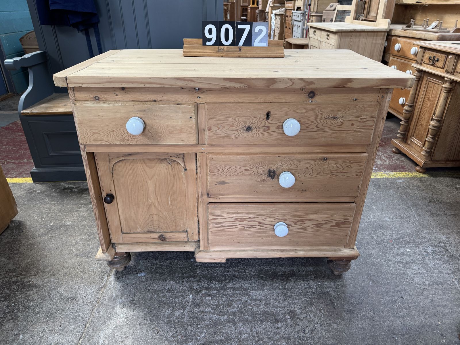 Old English Dresser Base, Ready For Finish