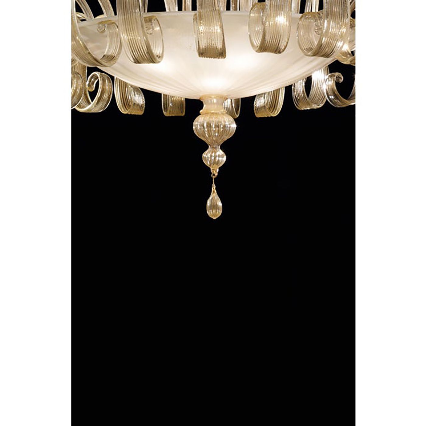 Venetian White And Gold Murano Style Glass Chandelier photo furniture