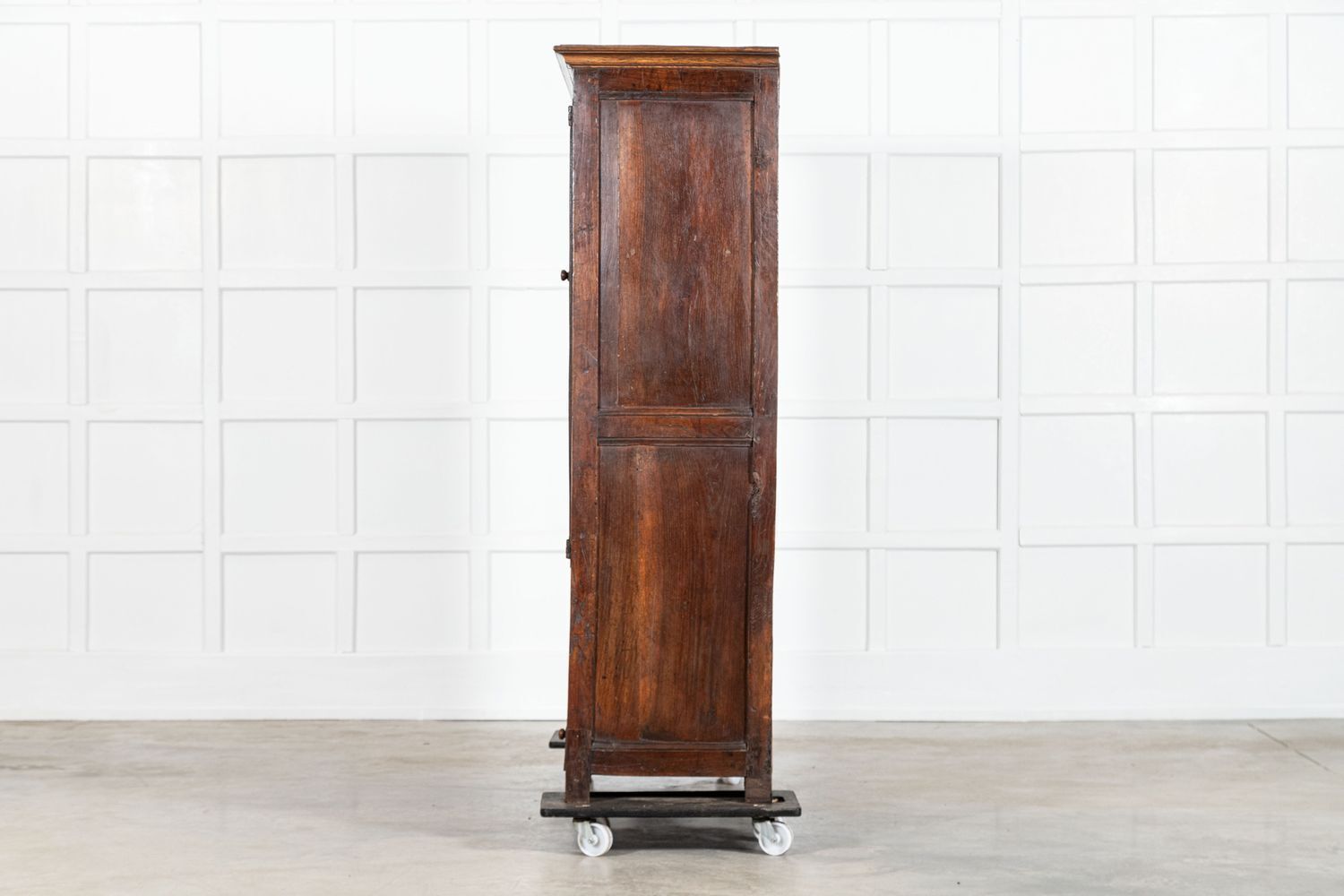 Furniture Large English Early 18thc Oak Cabinet photo