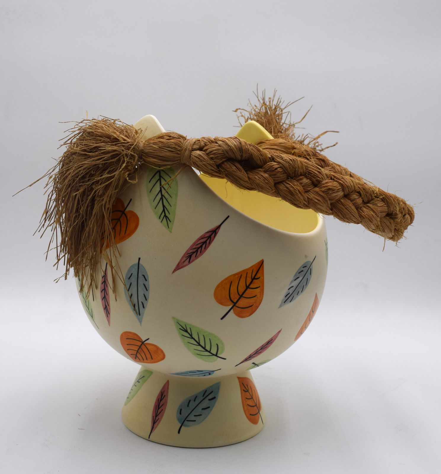 Cestino In Ceramica Lenci, Italia, Anni '30 Circa. photo Home Decor