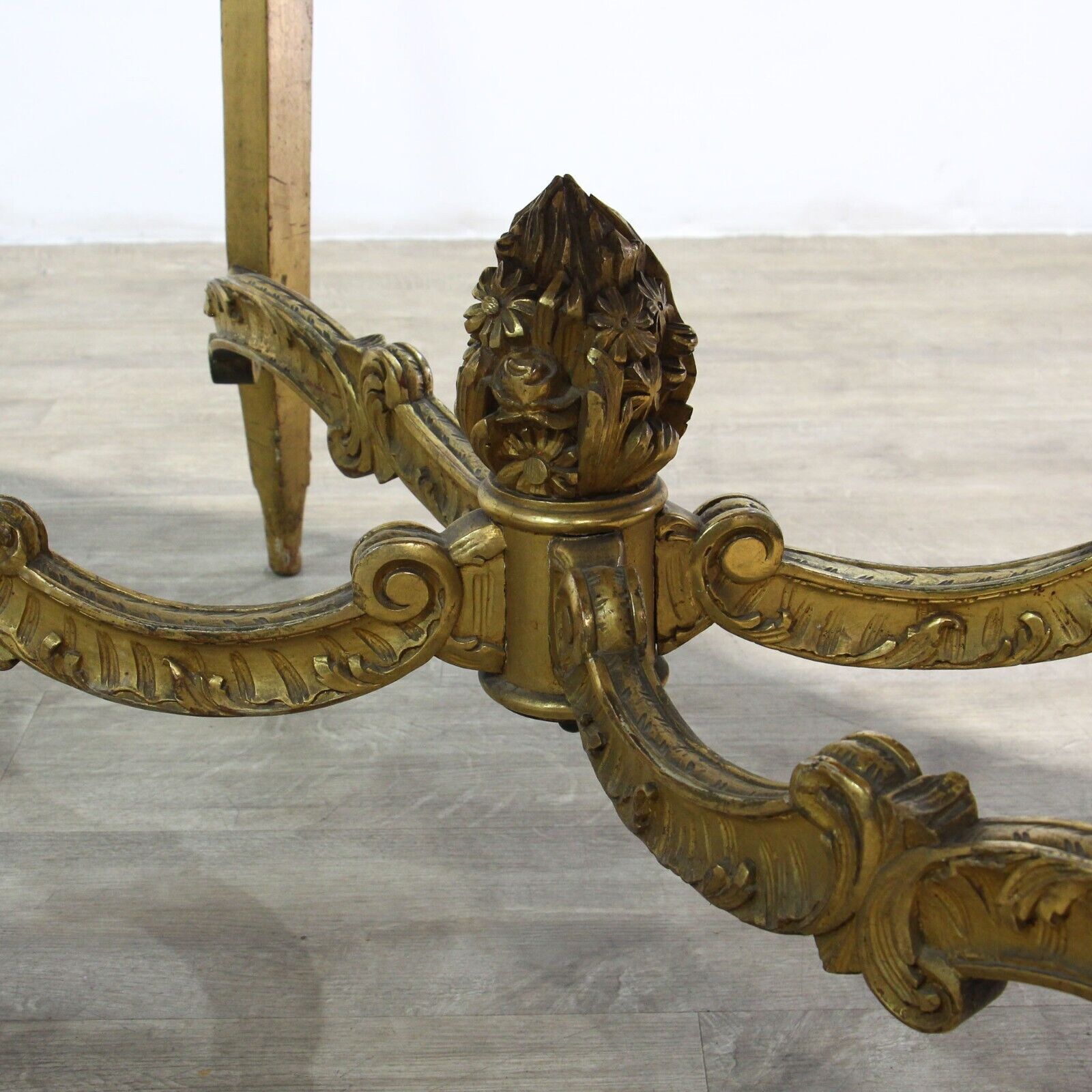 Furniture French Carved Gilt Wood Centre Table In Louis XVI Style photo