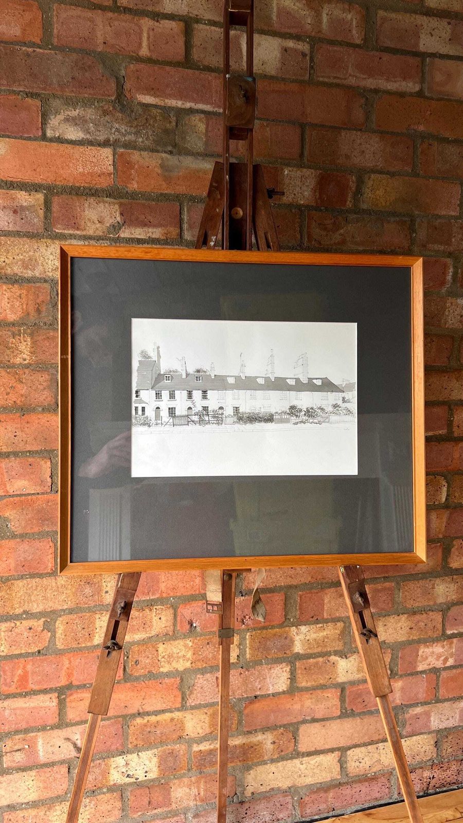 Signed Pencil And Watercolour Architectural Drawing – Framed