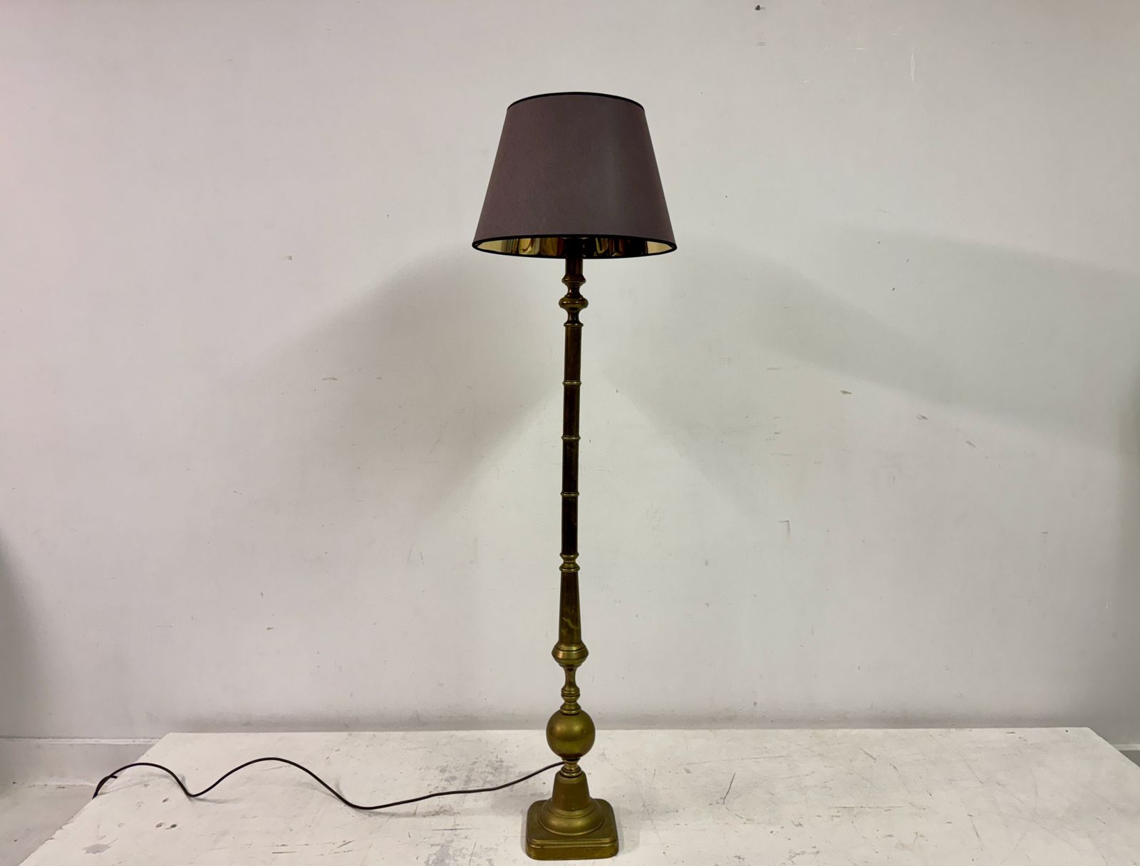 Early 20th Century Brass Floor Lamp photo Lighting