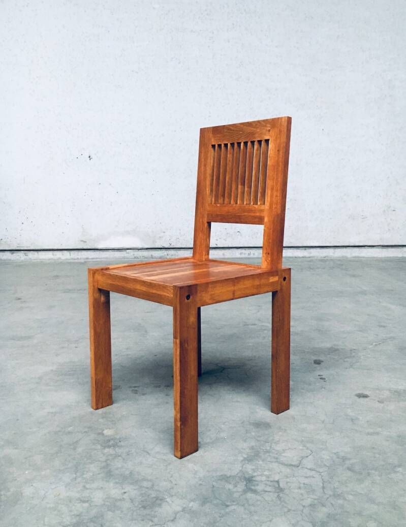 Postmodern Design Teakhouten Stoel, Frankrijk, Jaren 1990 photo Meubels