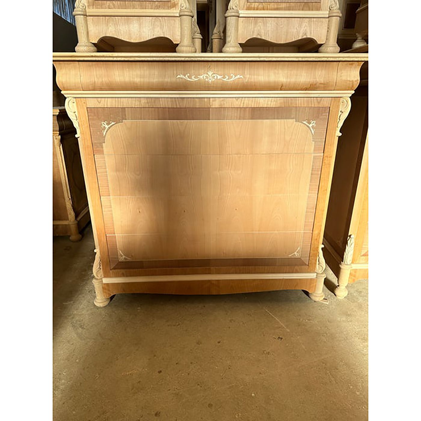 1990s Italian Natural Unpainted Set Of A Chest Of Drawers And Two Bedside Tables For Bedroom photo 6500.0