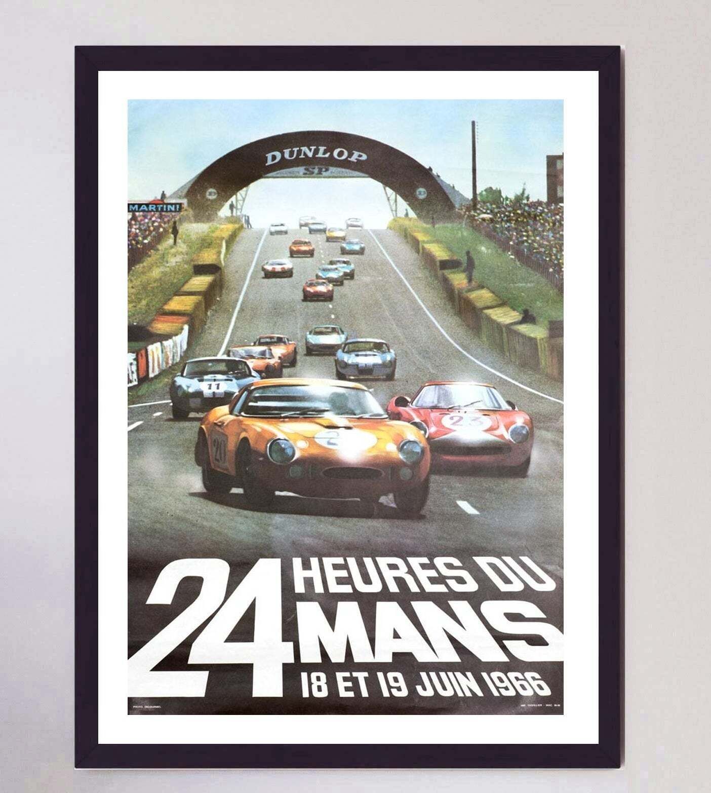1966 Le Mans 24 Hours Original Vintage Poster photo furniture