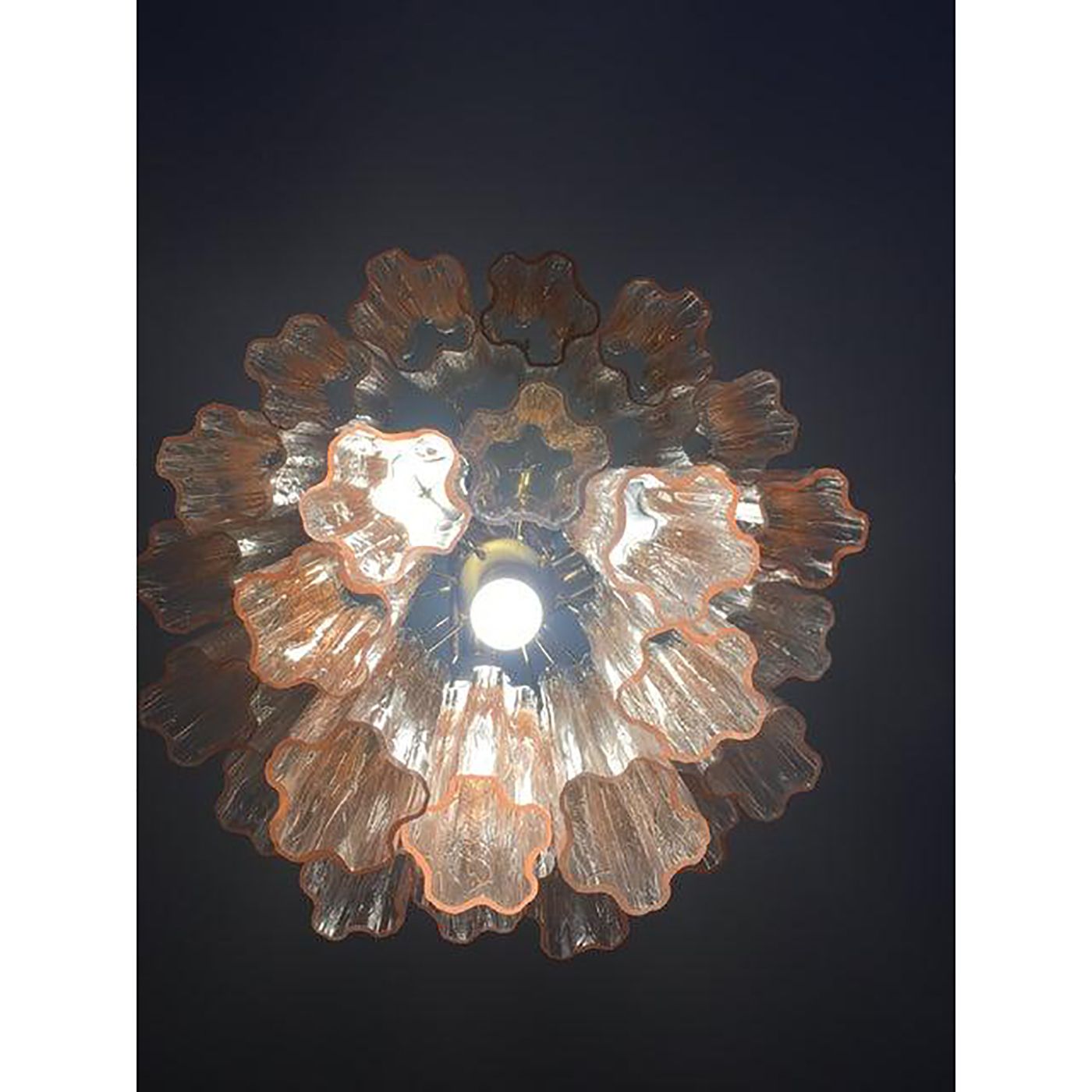 Murano Style Glass "Tronchi" Chandelier With Gold 24k Metal Frame photo furniture