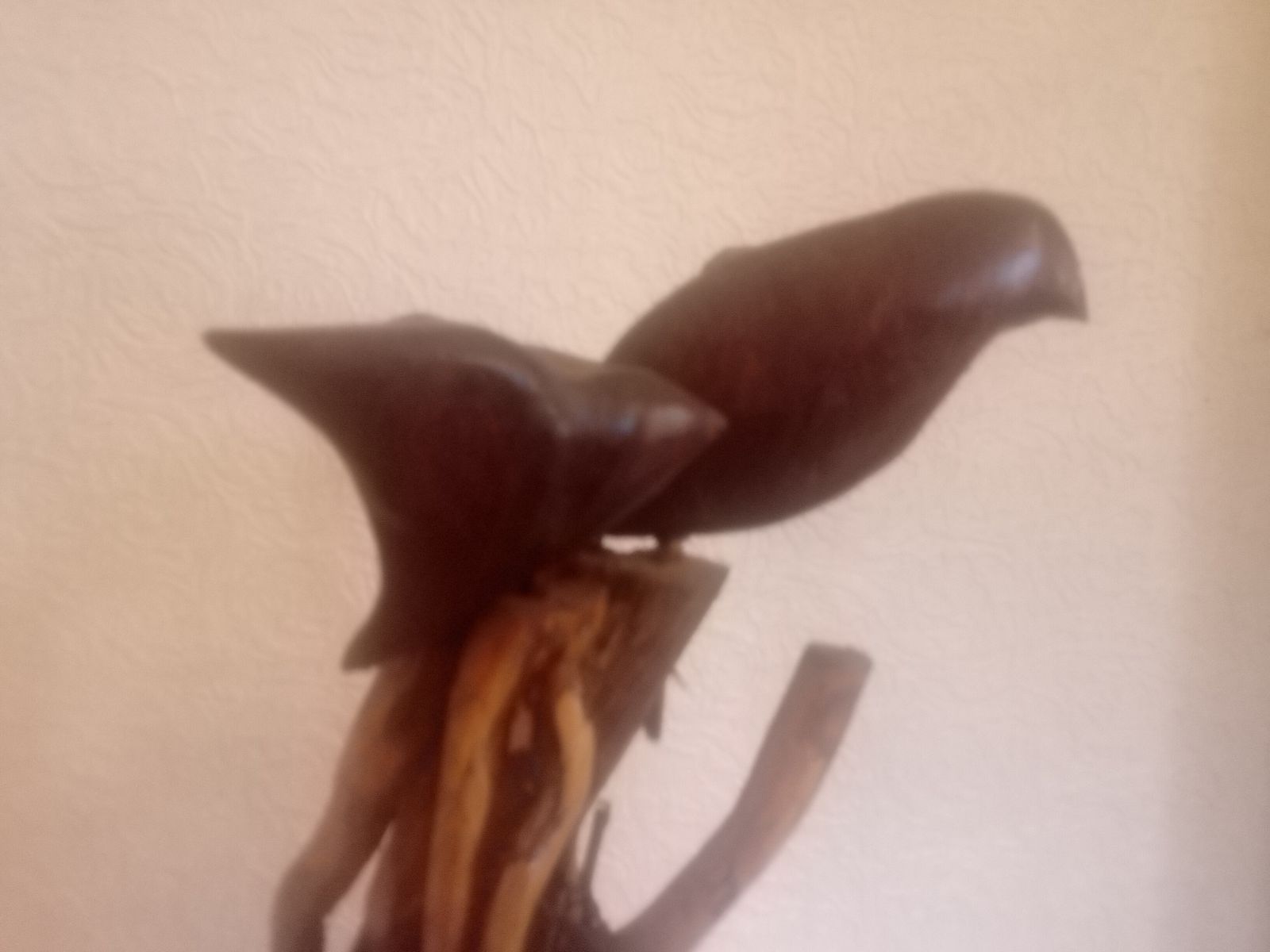 Hand Crafted , Bespoke Ivy Wood Light Sculpture With Hand Carved Birds photo Home Decor