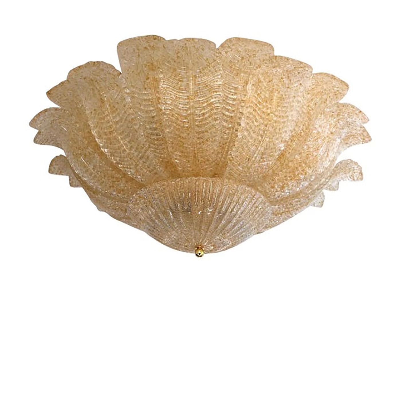 Murano Style Glass Sputnik Chandelier Flush Mounts, Mazzega Style   A Pair photo Lighting