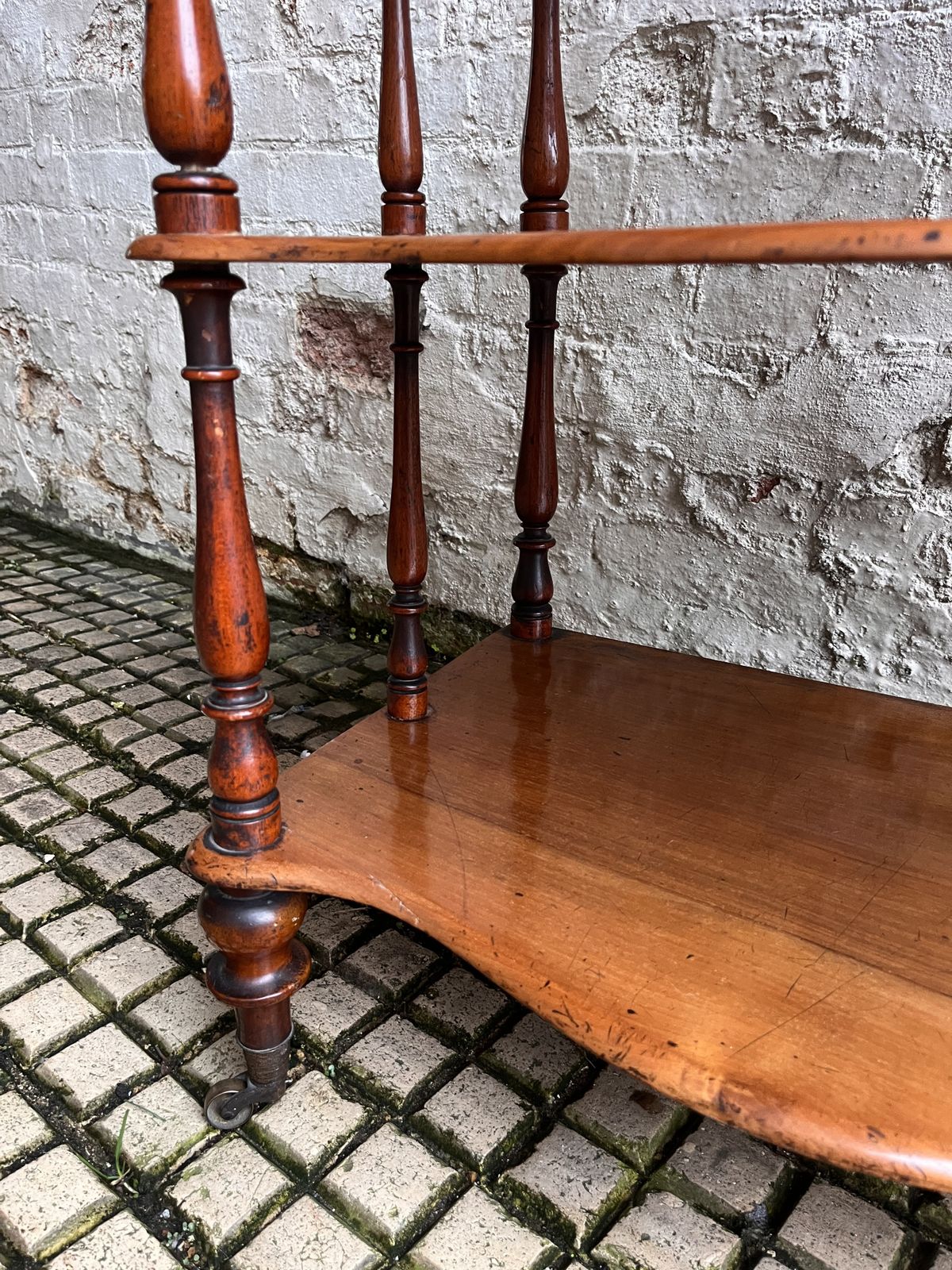 695.0 Pretty Victorian Mahogany Whatnot Shelves photo