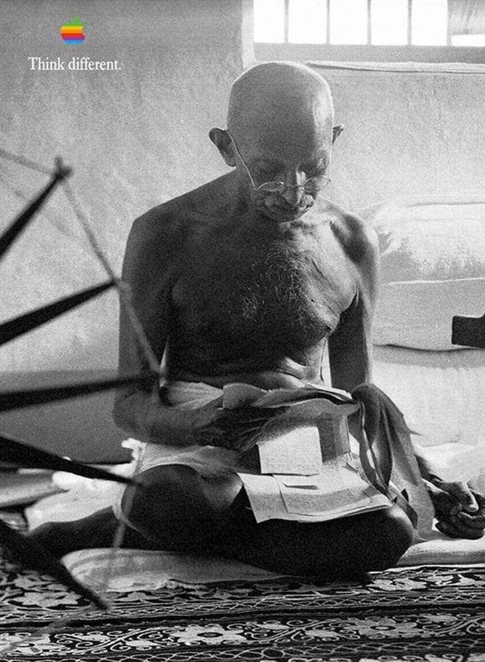 Apple Think Different   Mahatma Gandhi Original Vintage Poster