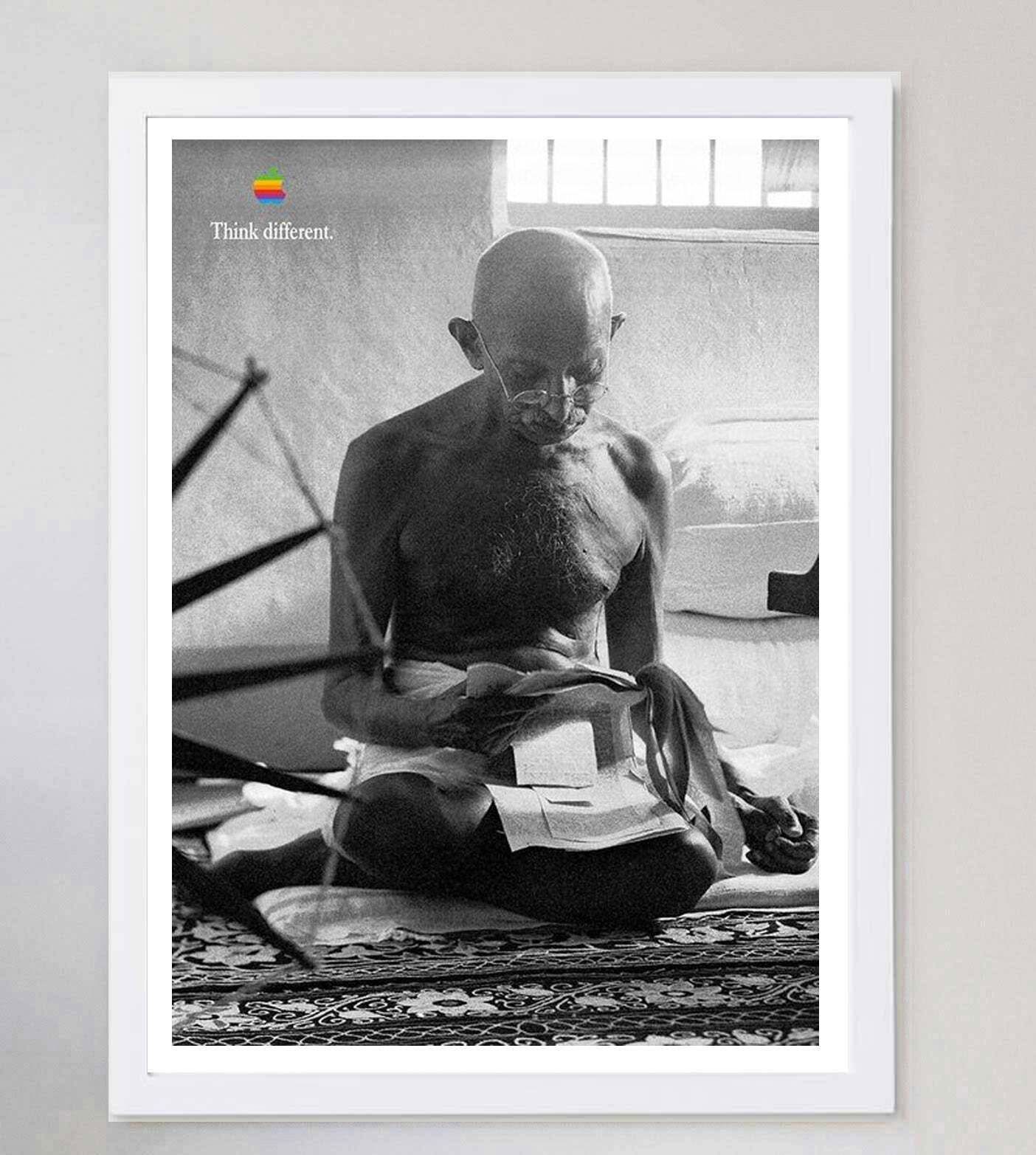 Apple Think Different   Mahatma Gandhi Original Vintage Poster photo for sale