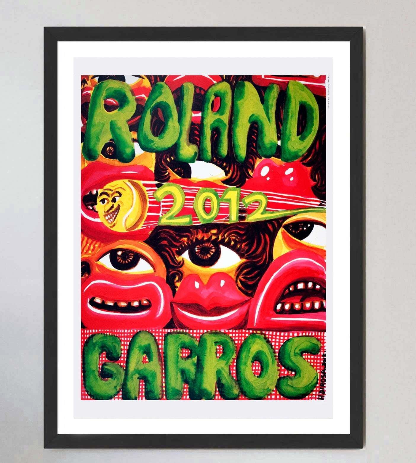 French Open Roland Garros 2012 Original Vintage Poster photo furniture