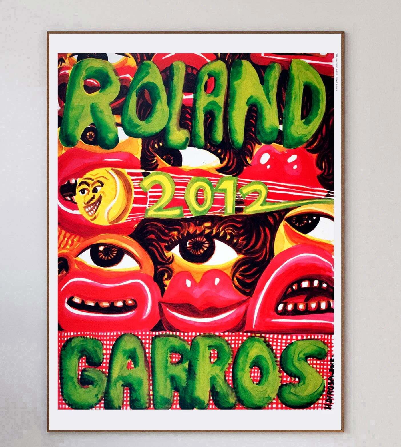 French Open Roland Garros 2012 Original Vintage Poster photo 206.0