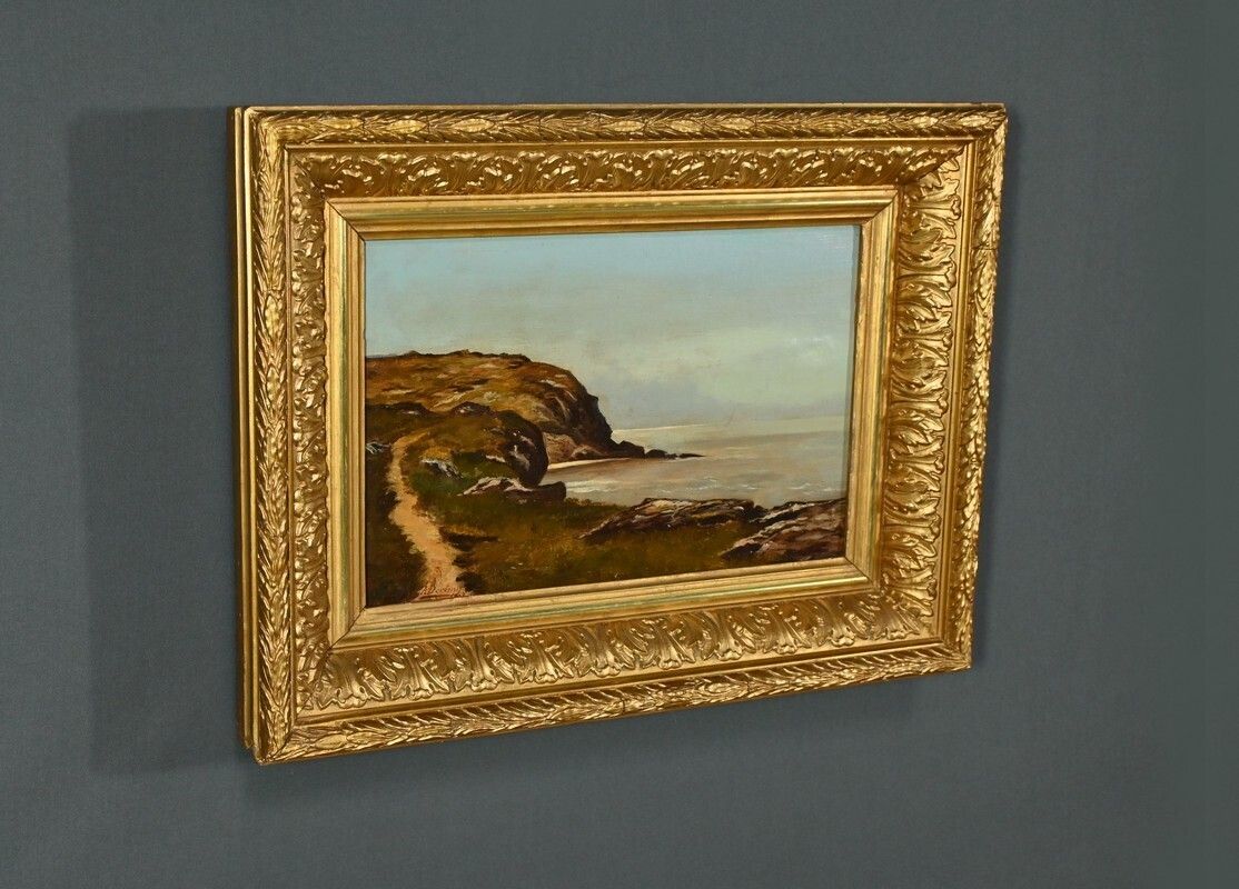 Oil Painting, Signed A.Derémy – 1902 photo furniture