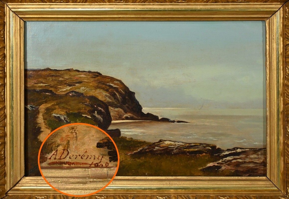 Oil Painting, Signed A.Derémy – 1902 photo vinterior