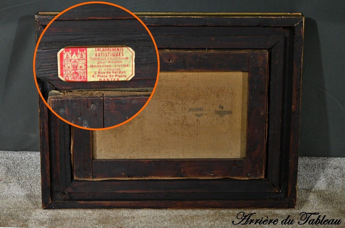 photo vintage Oil Painting, Signed A.Derémy – 1902