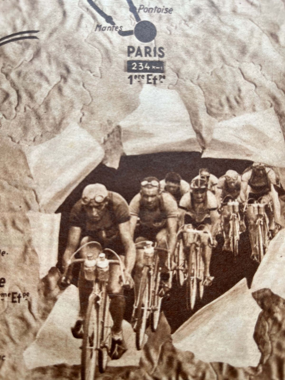 1948 Vintage Tour De France Map photo furniture