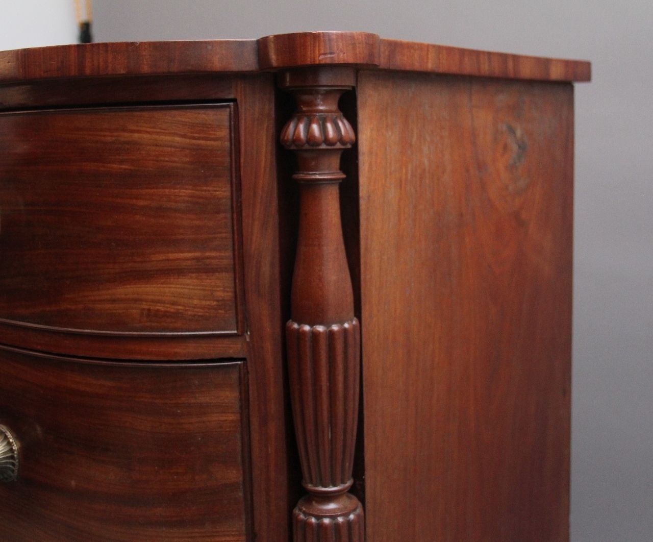 19th Century Mahogany Bowfront Chest Of Exceptional Quality photo 2250.0