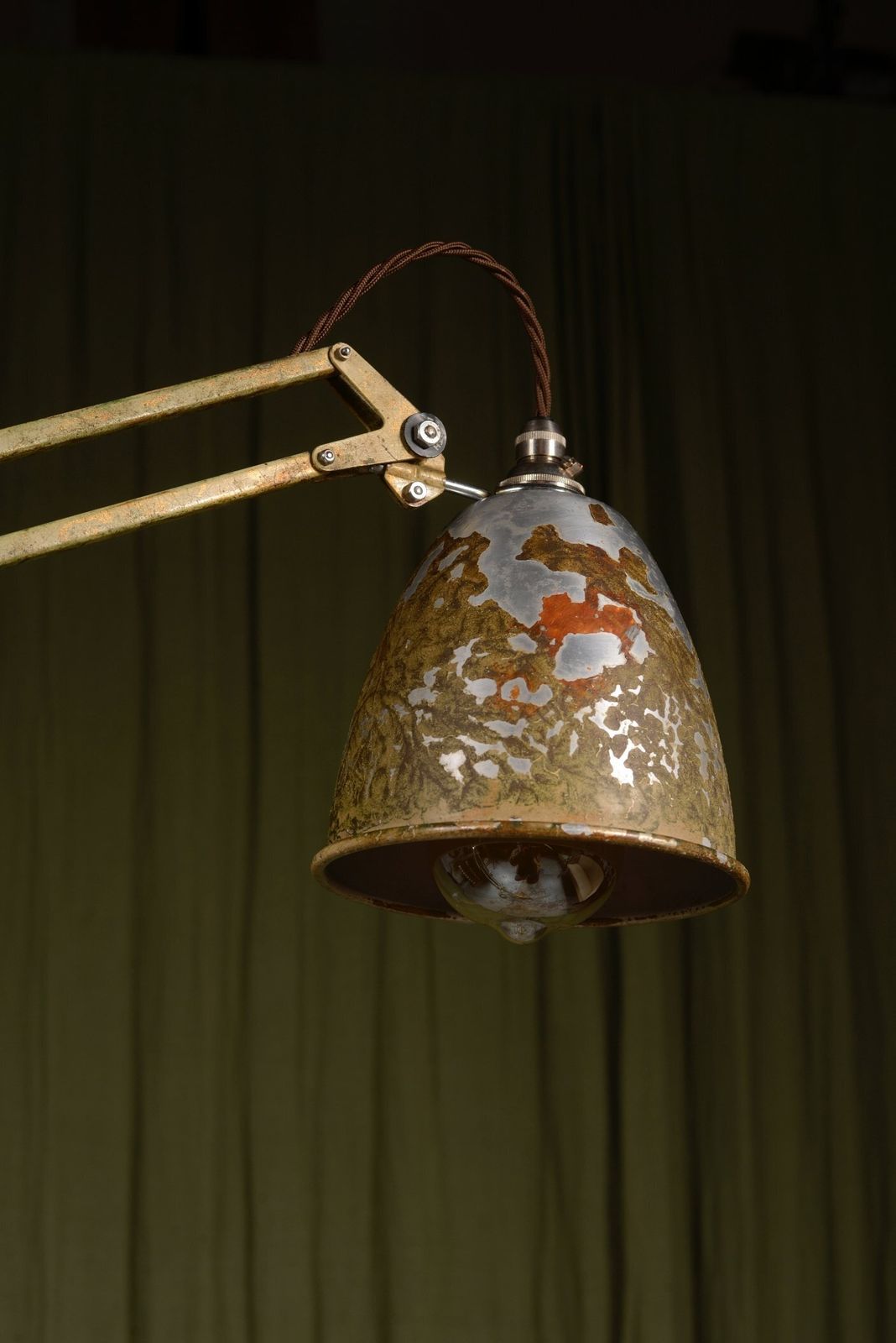 A Herbert Terry 1209 Anglepoise Trolley Floor Lamp In Original Scumble Paint   C.1935 photo furniture