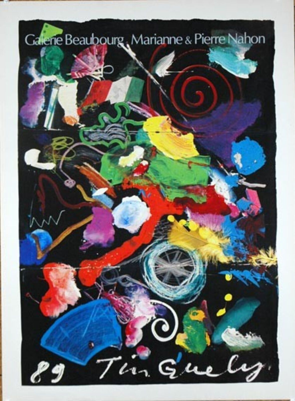 Jean Tinguely Tinguely Gallery Poster Galerie Beaubourg Serigraph On Arches , 1989