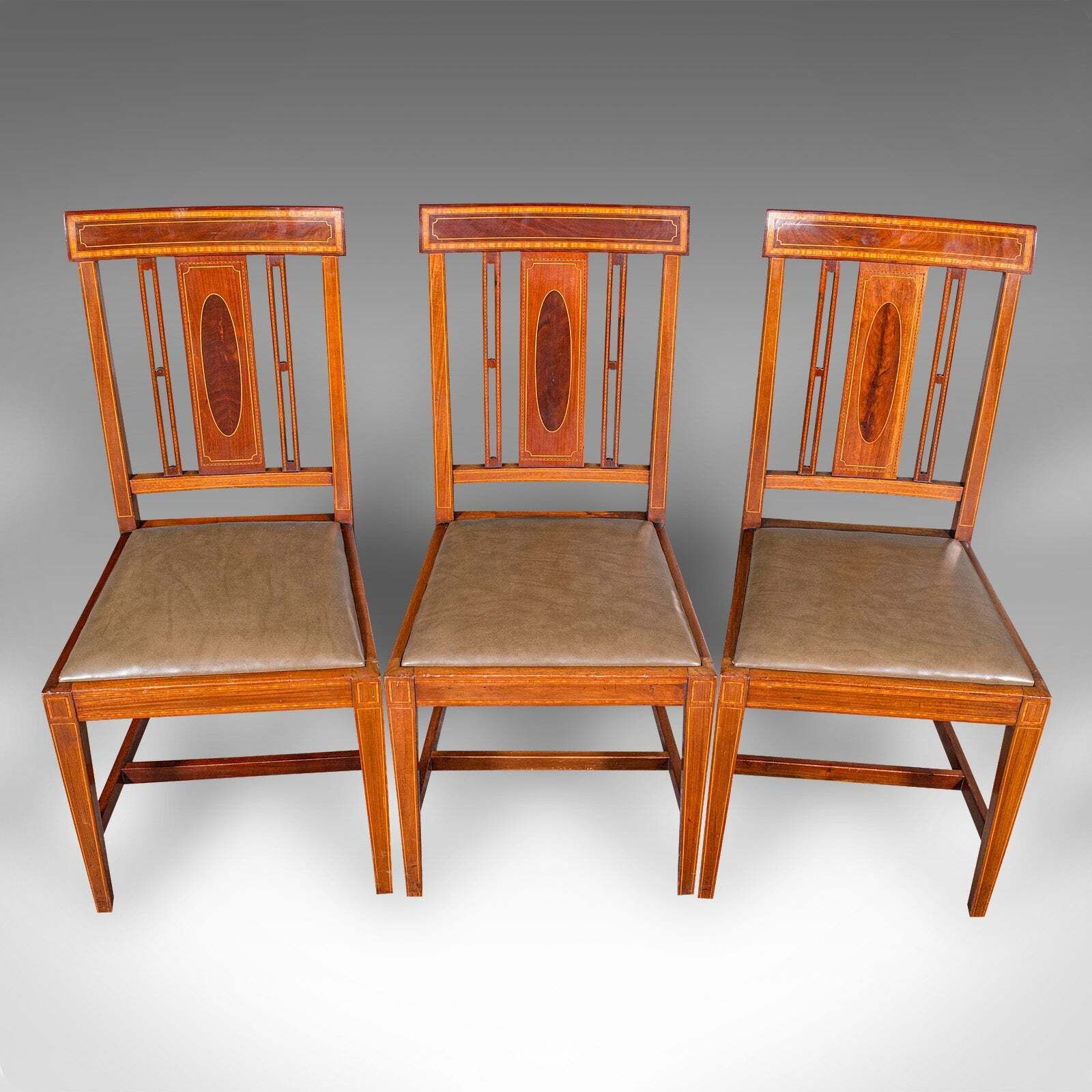 Set Of 6 Antique Dining Room Chairs, English Walnut, Suite, Shoolbred, Edwardian photo 2850.0