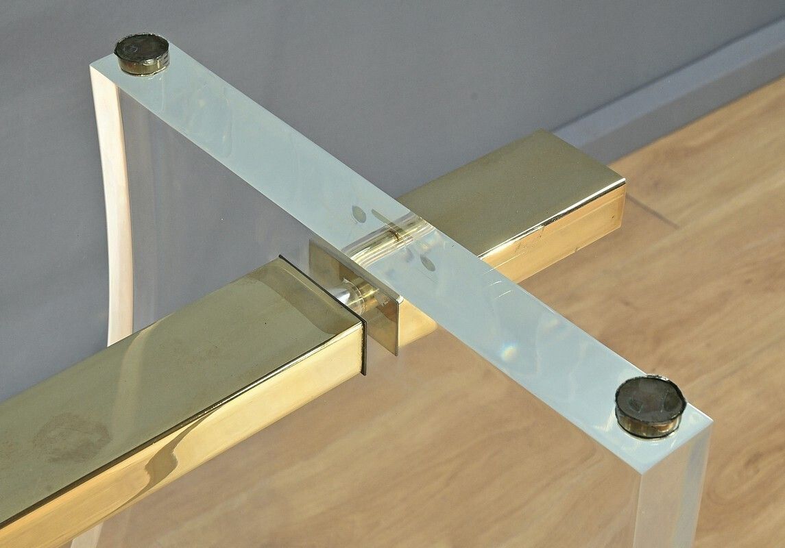C. Hollis Jones Glass Table For Belgo Chrom – 1970 photo vinterior