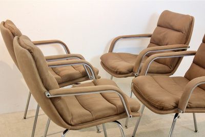 photo furniture Set Of Artifort Channel Executive Chairs By Geoffrey Harcourt