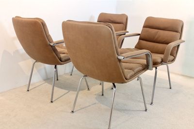 photo for sale Set Of Artifort Channel Executive Chairs By Geoffrey Harcourt