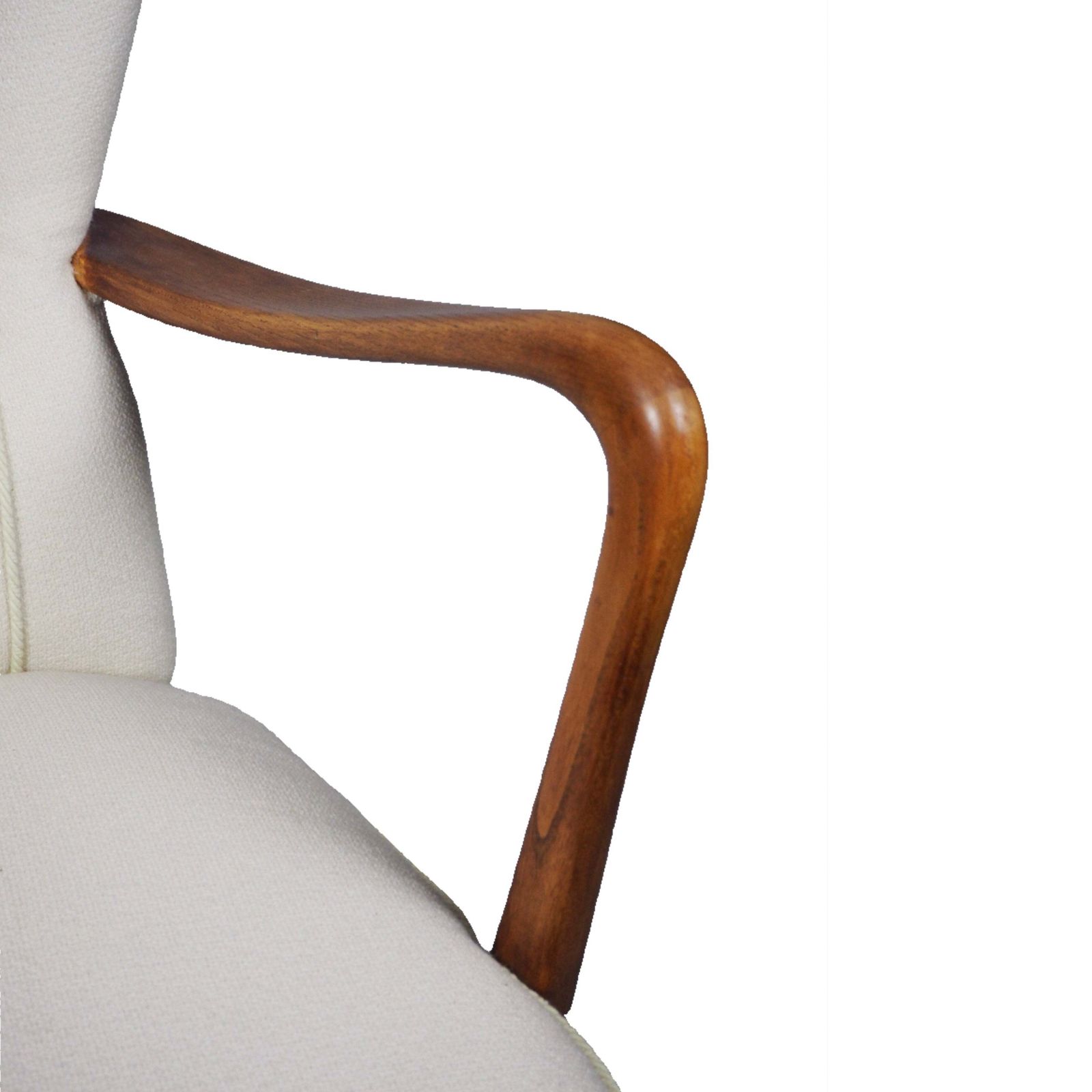 Danish Modern Bouclé Wingback Chair photo for sale
