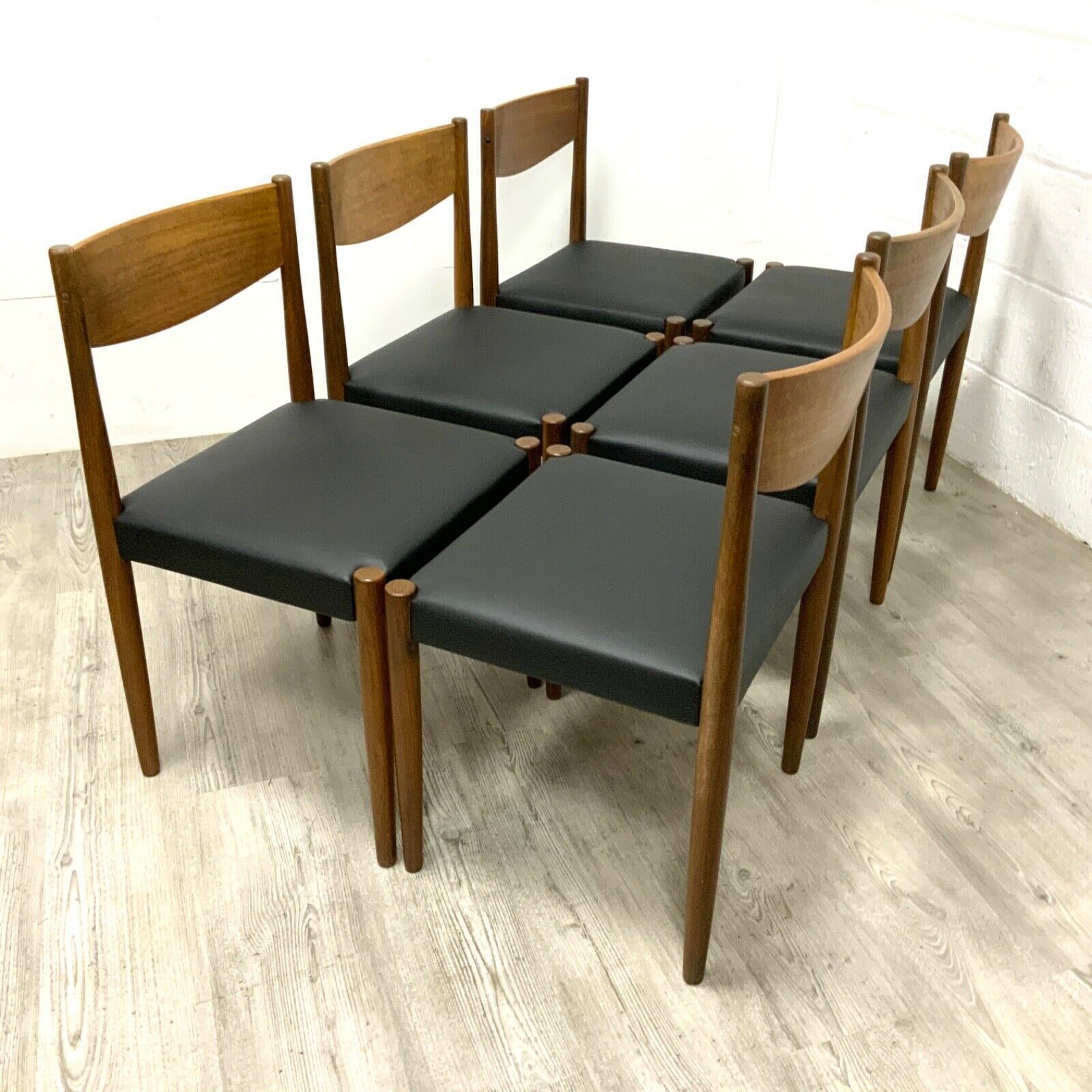 A Set Of 6 (Six) Poul Volther For Frem Rojle Danish Dining Chairs /2 photo for sale