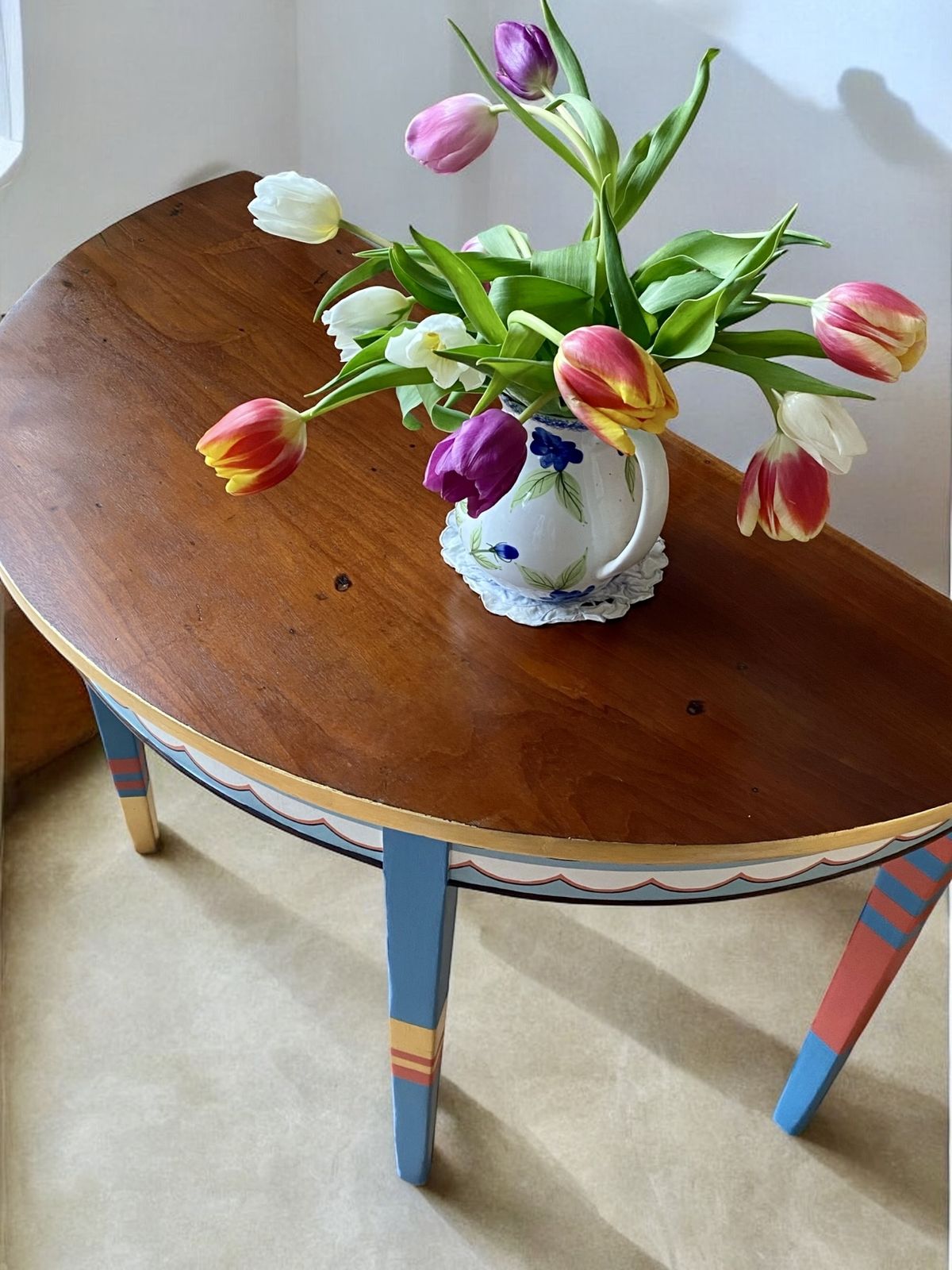 Upcycled Mahogany Hallway Table photo vintage