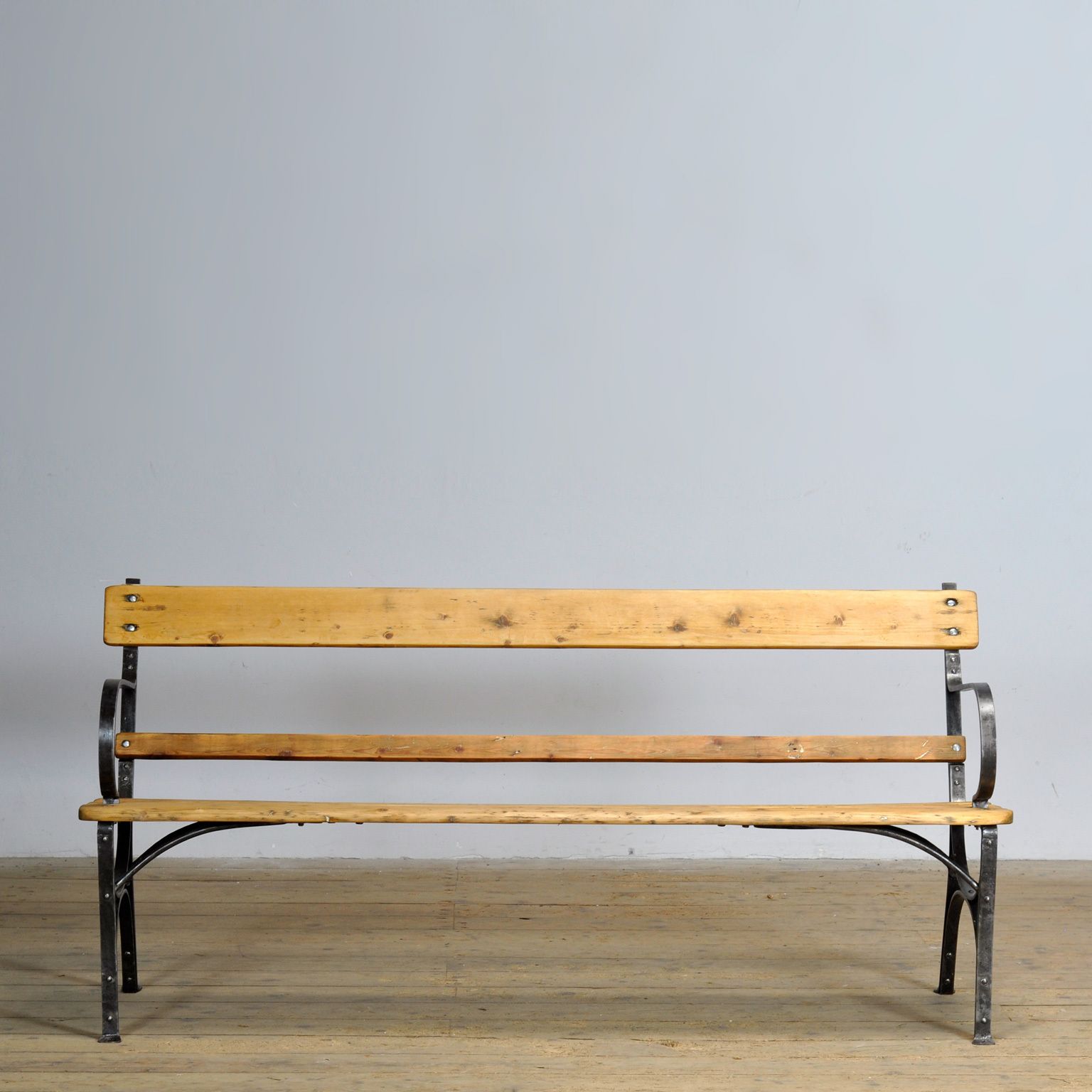 Riveted Iron Park Bench, 1920’s photo for sale