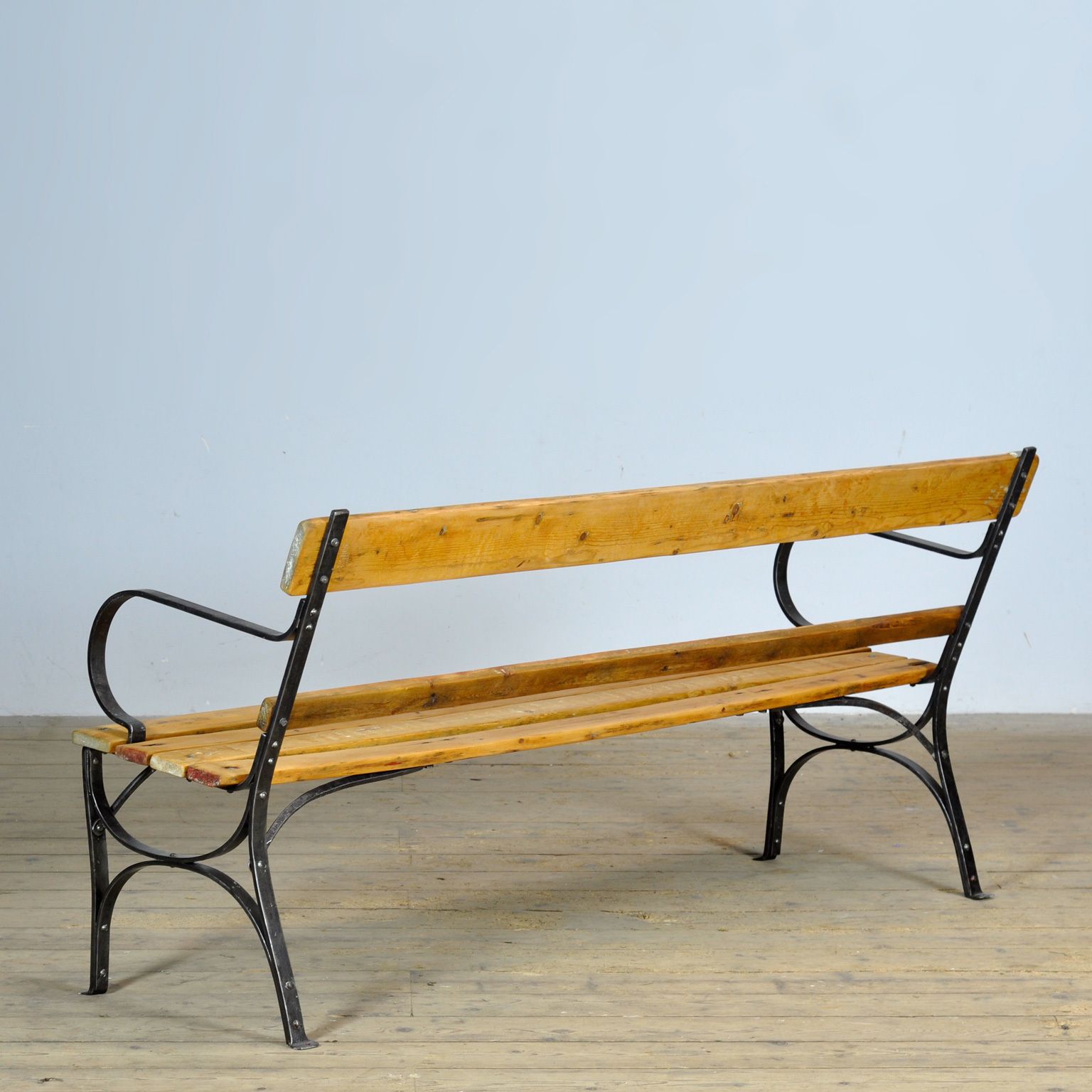 Riveted Iron Park Bench, 1920’s photo buy