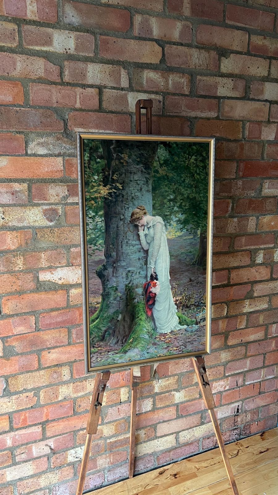 Mid Century Lithograph Picture Of "Absence Makes The Heart Grow Fonder" Painting By Marcus Stone