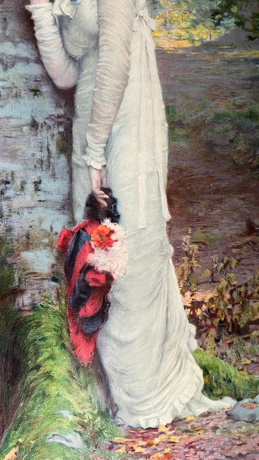 Mid Century Lithograph Picture Of "Absence Makes The Heart Grow Fonder" Painting By Marcus Stone photo vintage