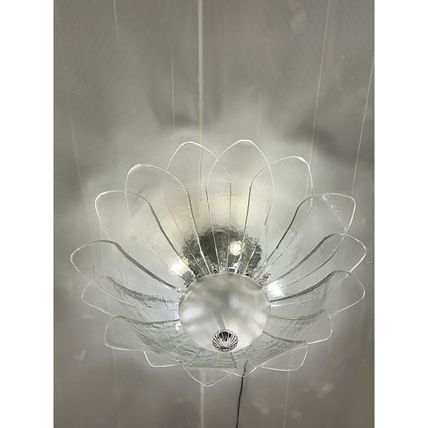 Murano Style Glass Sputnik Chandelier Flush Mount, Mazzega Zuccheri Venini Barovier Style photo vinterior