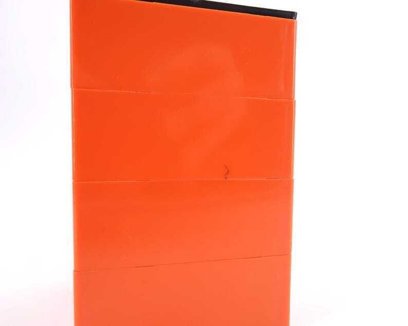 Franse Oranje Plastic Bureauorganizer Met Draaibare Lades En Pennenhouder, Jaren 1970 / Design, Space Age, Pop, Joe Colombo Bobby Stijl photo buy