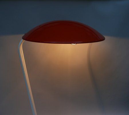 Extraordinary Orange And Light Beige Outdoor Mushroom Lamp From Bega, 1950s photo 8243.3