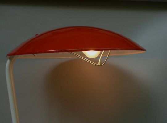 Extraordinary Orange And Light Beige Outdoor Mushroom Lamp From Bega, 1950s photo vinterior