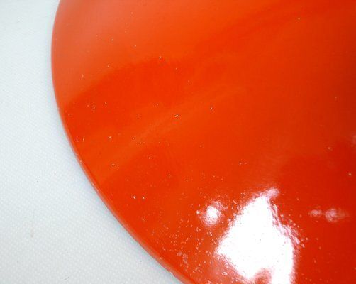 photo for sale Extraordinary Orange And Light Beige Outdoor Mushroom Lamp From Bega, 1950s