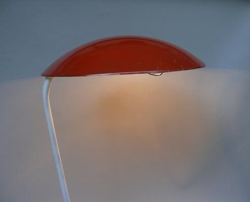 Extraordinary Orange And Light Beige Outdoor Mushroom Lamp From Bega, 1950s photo 8243.3