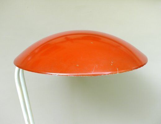 Extraordinary Orange And Light Beige Outdoor Mushroom Lamp From Bega, 1950s photo buy