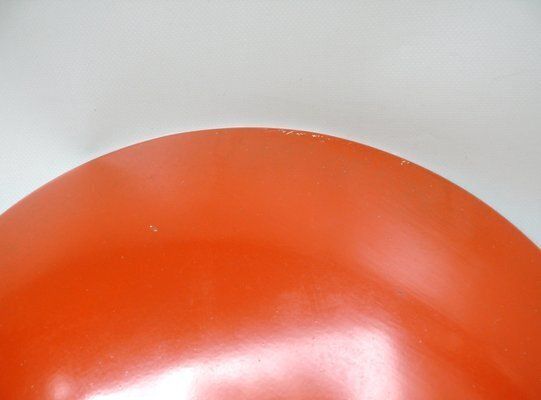 photo vinterior Extraordinary Orange And Light Beige Outdoor Mushroom Lamp From Bega, 1950s
